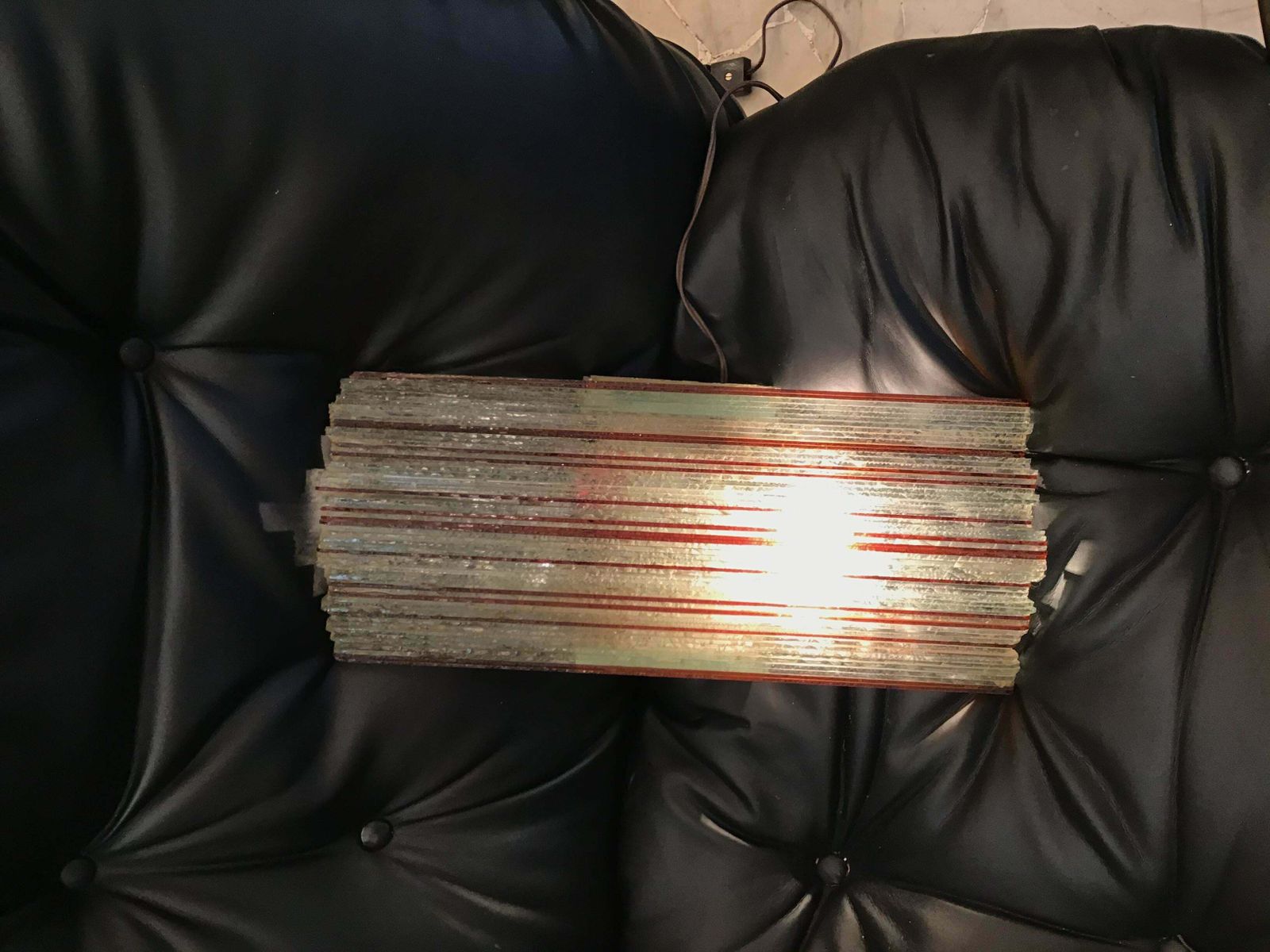 1266.0 Albano Poli Sconce Glass Metal 1960 Italy photo