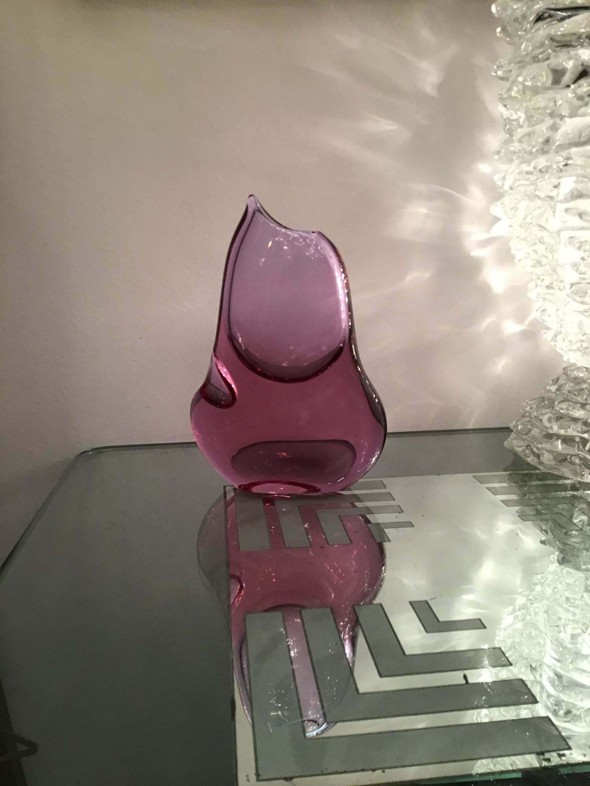 Seguso Vase Murano Glass 1950 Italy photo for sale