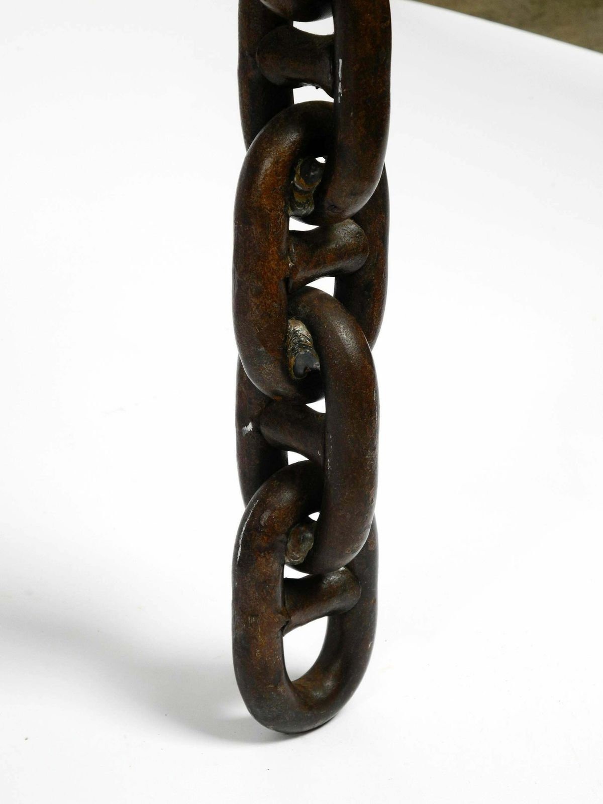 3661.0 1970s Xl Coffee Table Made Of Nautical Iron Chain And A Thick Smoked Glass Plate photo