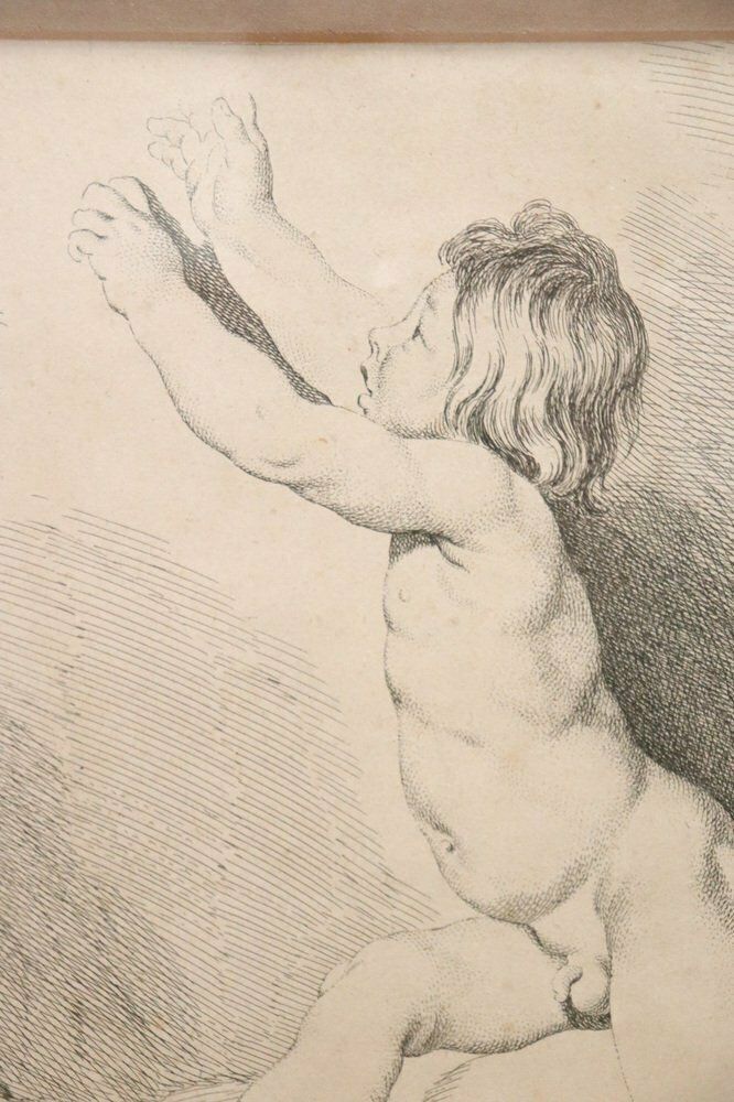 Edmé Bouchardon, Engraving, 18th Century, Framed photo furniture