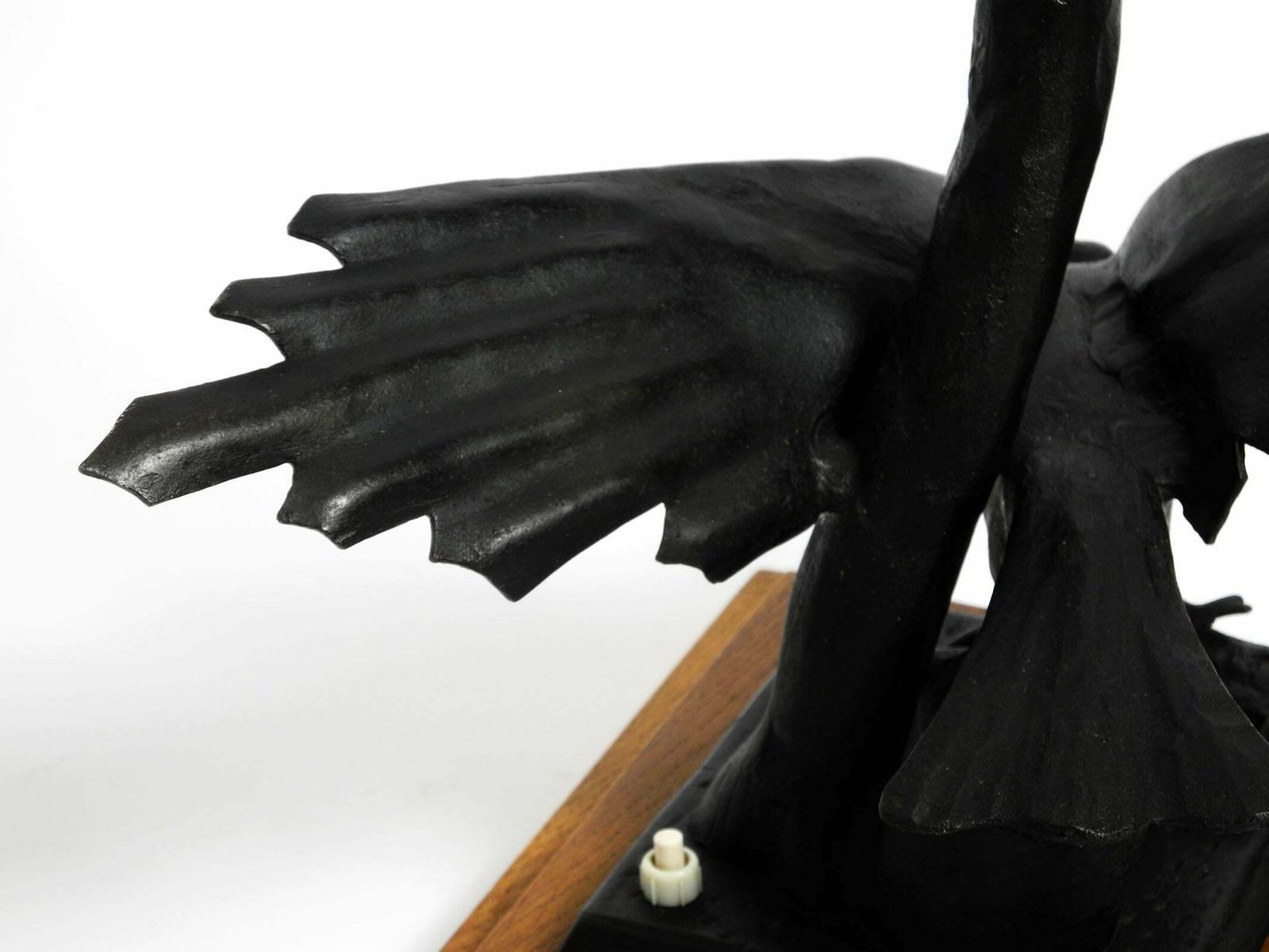 photo for sale Very Elegant Large 1940s Table Lamp Made Of Iron In The Shape Of An Eagle