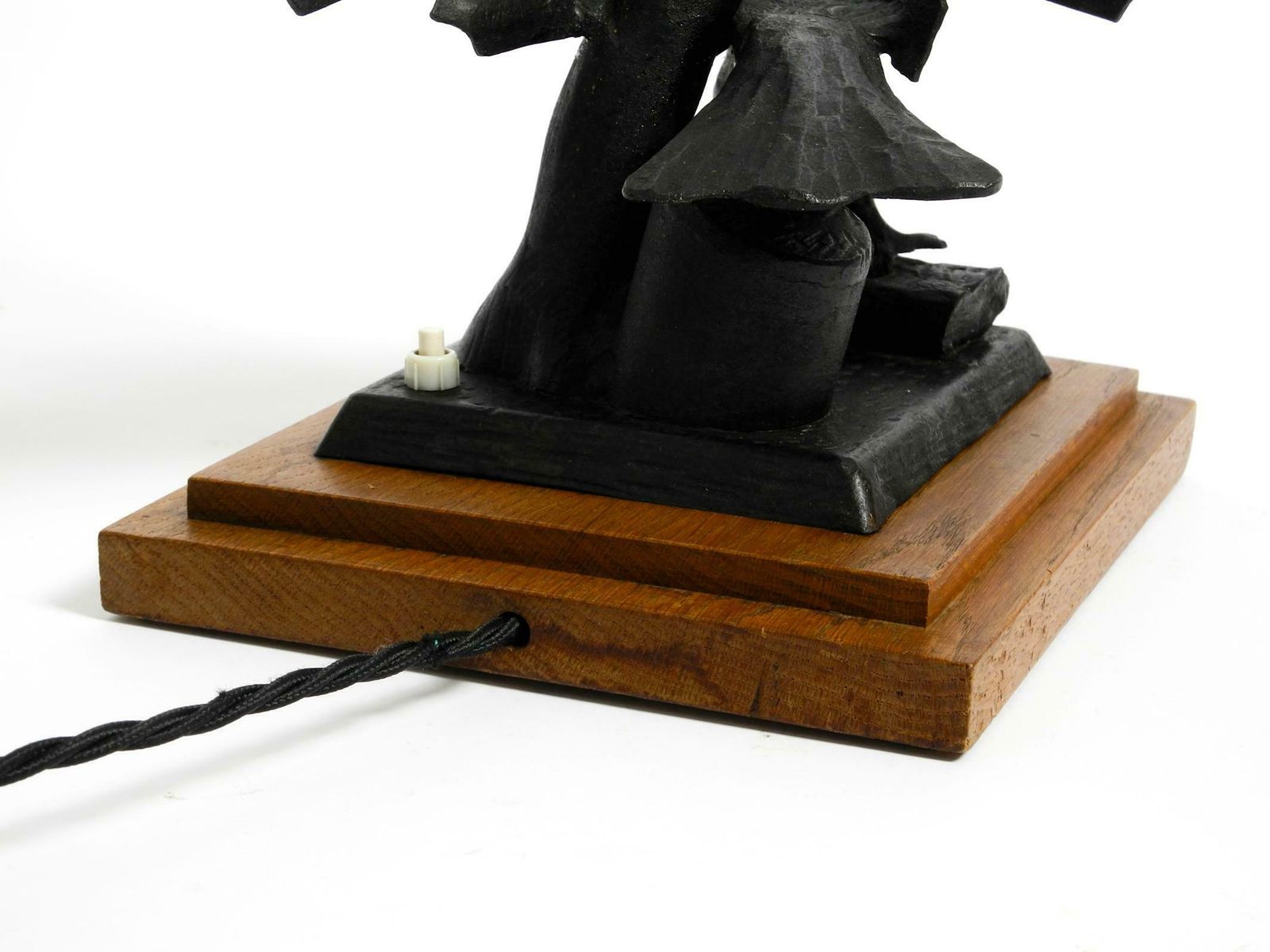 1179.0 Very Elegant Large 1940s Table Lamp Made Of Iron In The Shape Of An Eagle photo