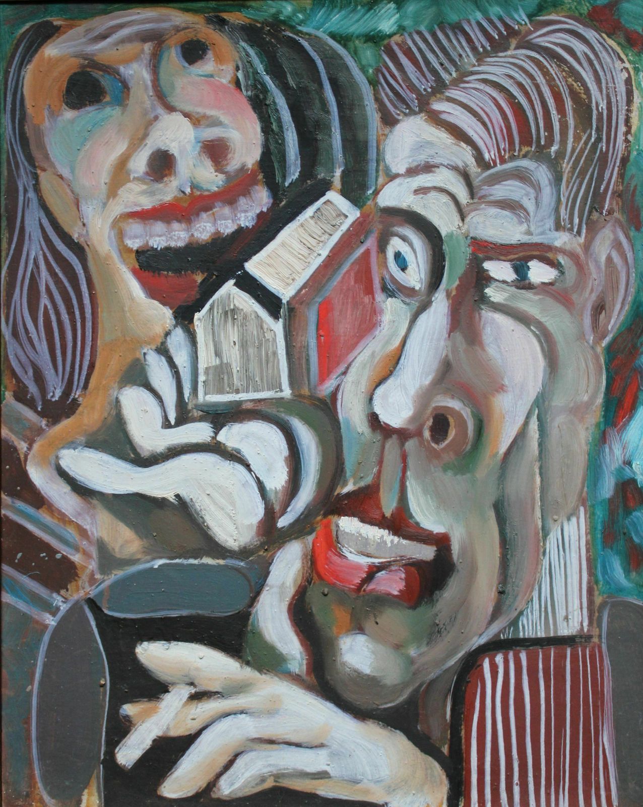 Vladimir Glushenkov Flirt. 1970. Cardboard, Mixed Media