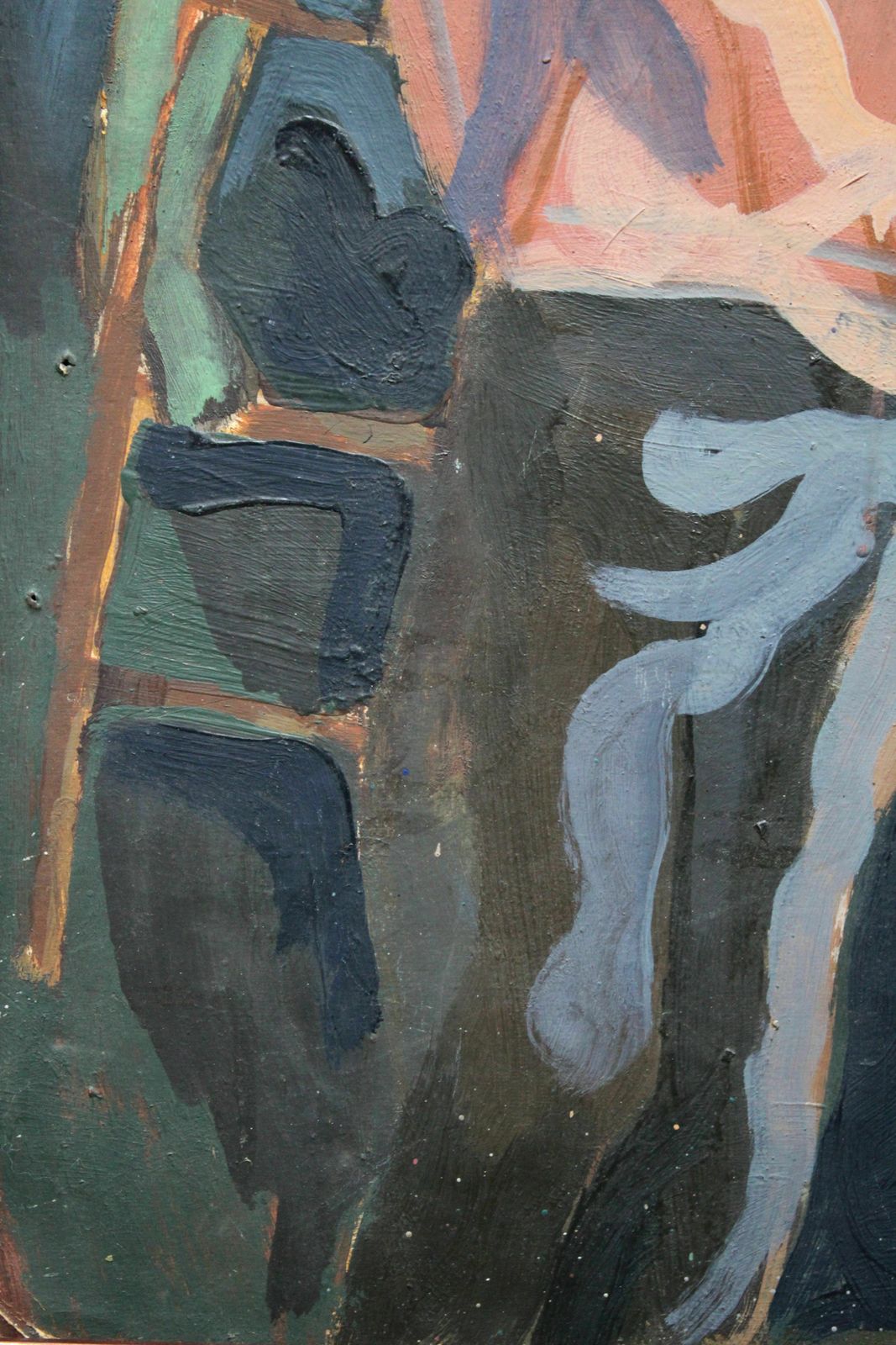 Vladimir Glushenkov In The Garden. 1970s Cardboard, Tempera photo 2101.0