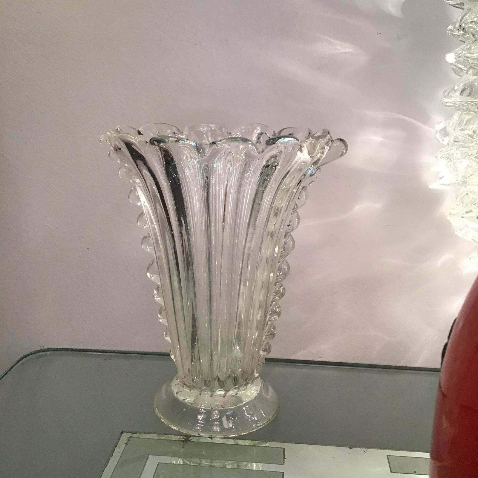 Barovier E Toso Vase Murano Glass, 1940, Italy photo vinterior