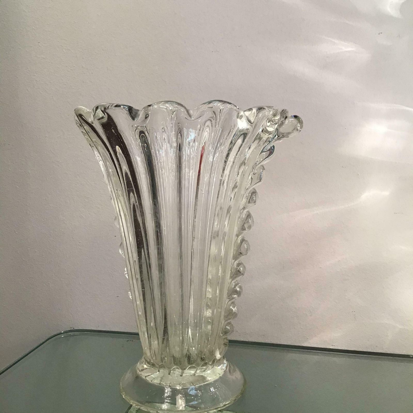 Barovier E Toso Vase Murano Glass, 1940, Italy photo vintage