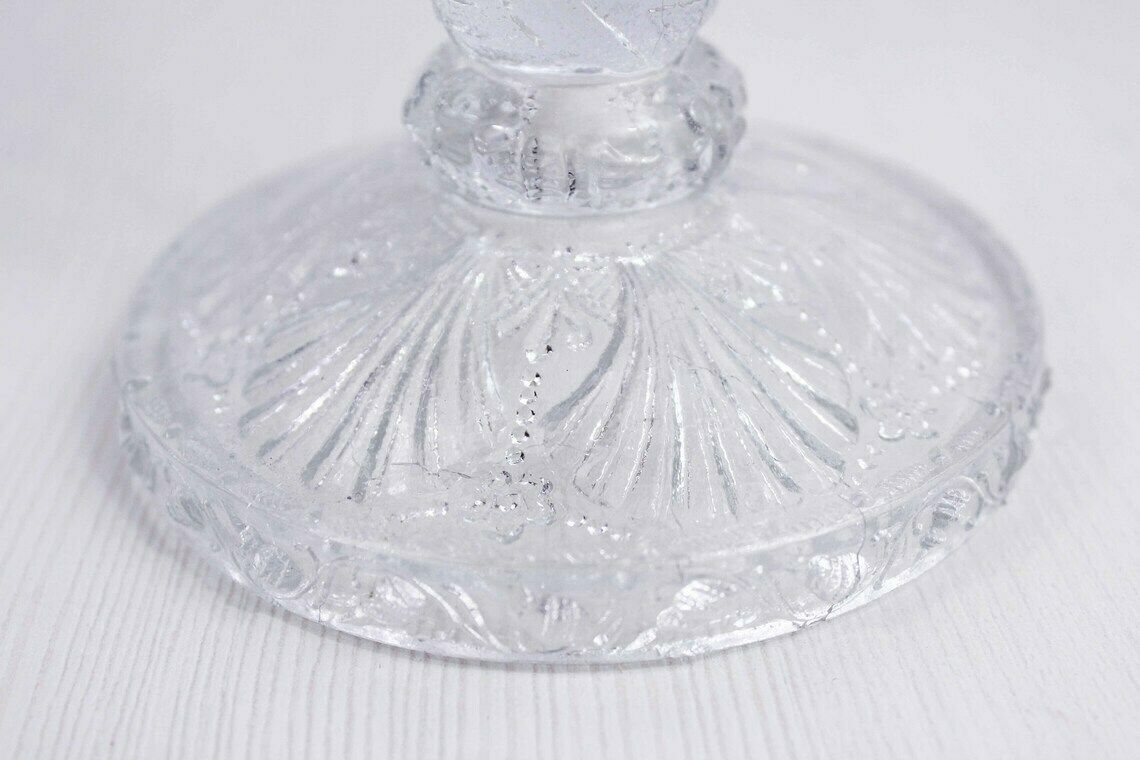 Pair Of Glass Candlesticks In The Art Nouveau Style photo for sale