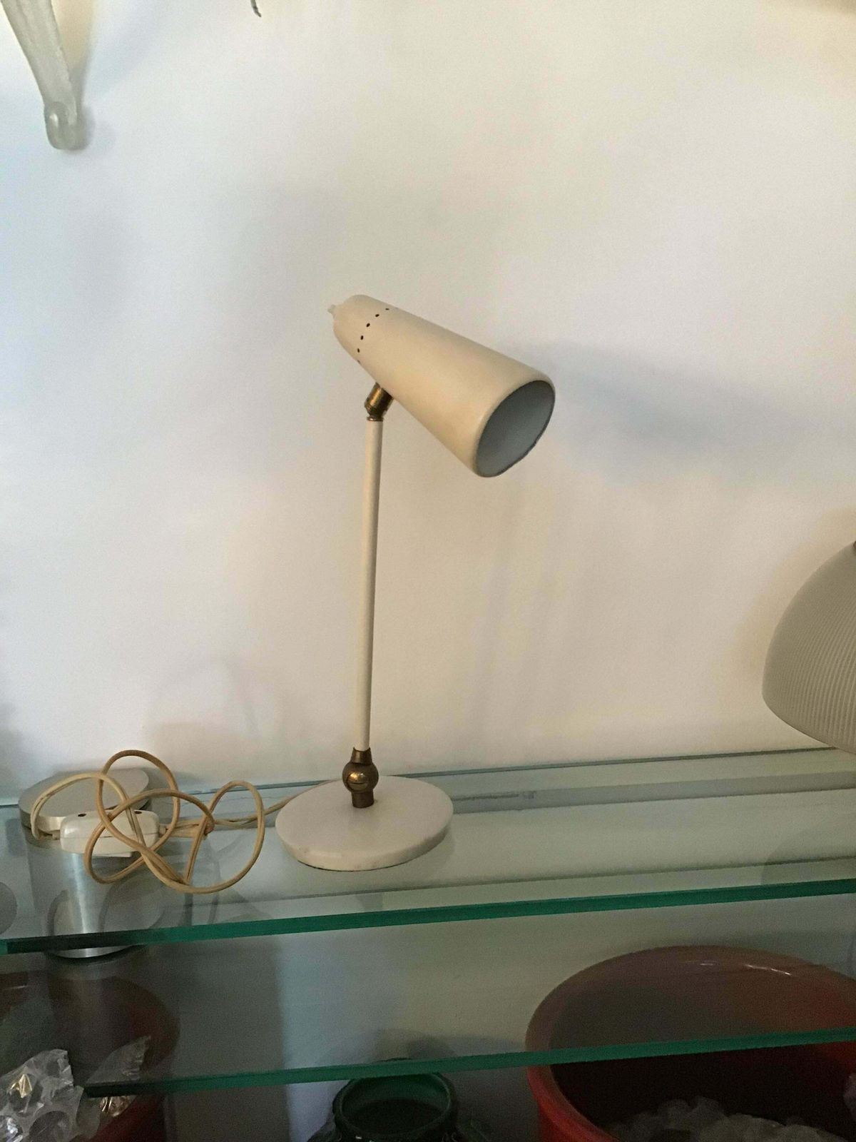 Stilnovo Style Table Lamp Marble Brass Metal 1950 Italy photo furniture