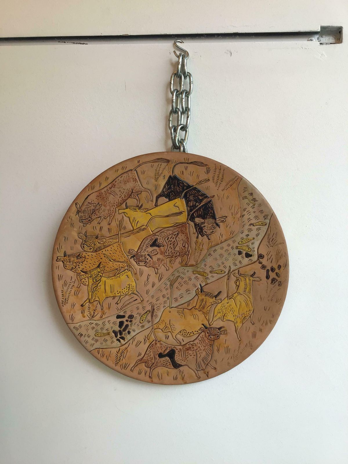 Art Simone Lai /Fancello Plate Wall Terracotta, 1930, Italy photo
