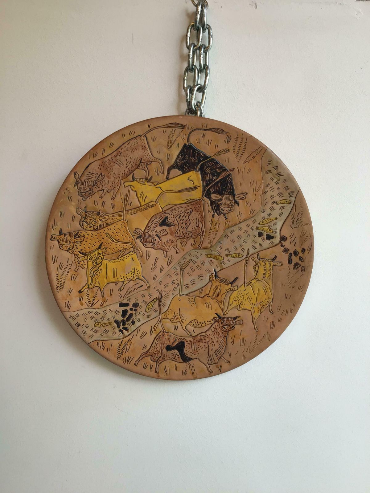 2259.0 Simone Lai /Fancello Plate Wall Terracotta, 1930, Italy photo