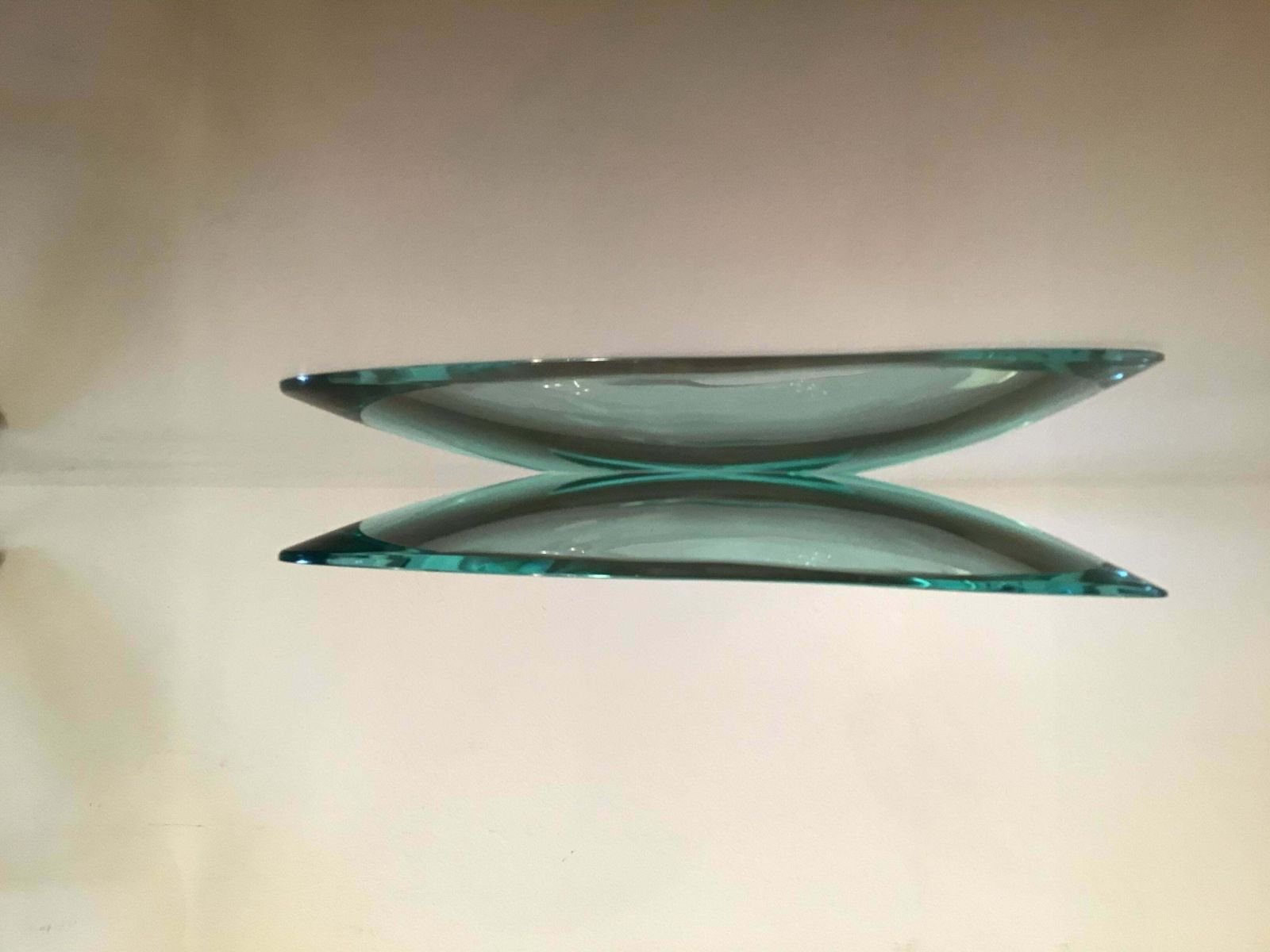 Fontana Arte Centrepiece/Svuota Tasche Glass, 1950, Italy photo buy