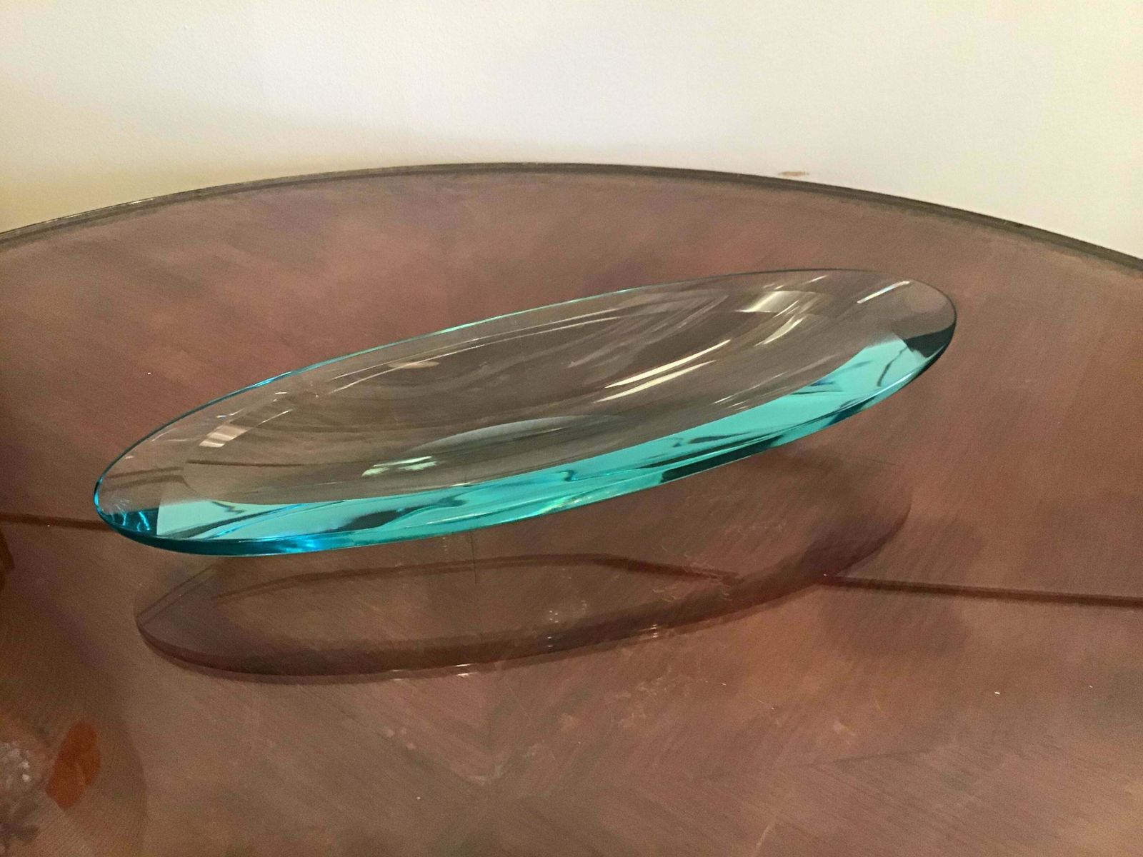 Home Decor Fontana Arte Centrepiece/Svuota Tasche Glass, 1950, Italy photo