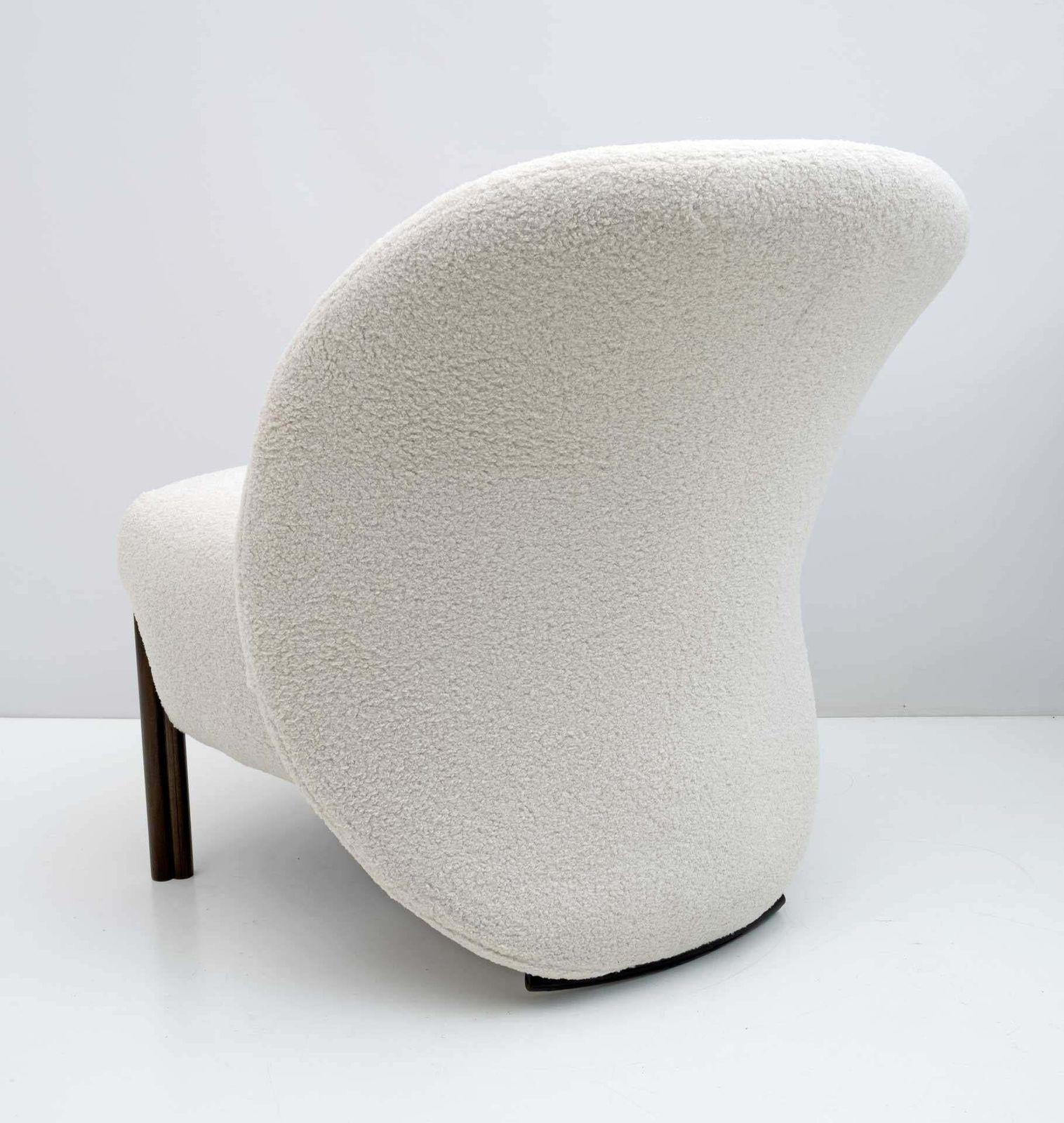 Furniture Post Modern Italian Design Bouclè Armchair, 1980s photo