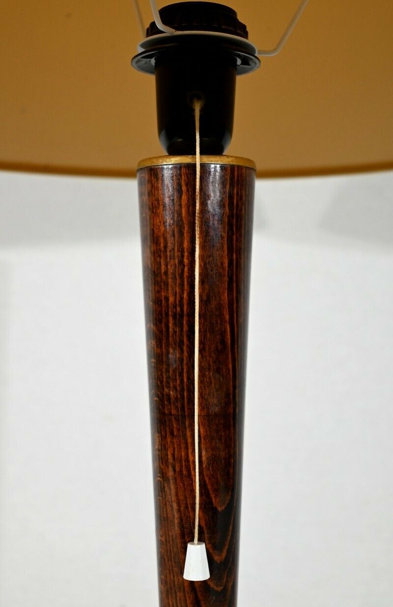 Mahogany And Brass Lamp, After Mazda – 1950 photo buy
