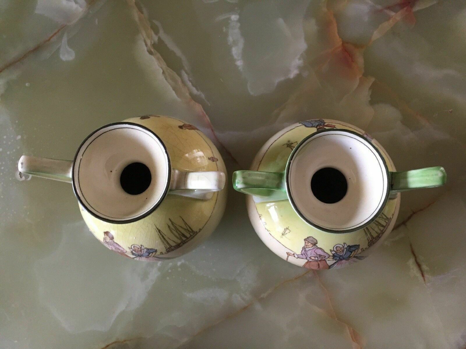 A Pair Of Antique Royal Doulton Harlem Vases. Tall C.1910 photo Home Decor
