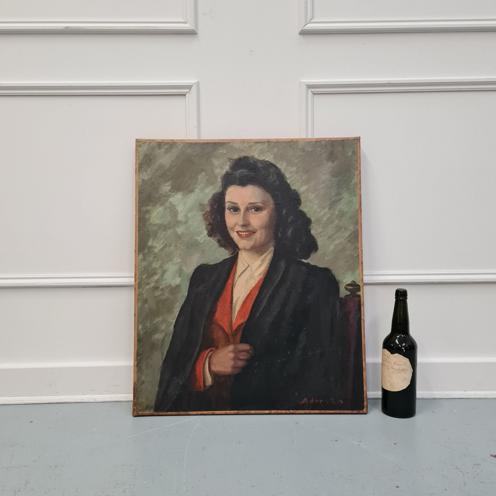 1940s French Oil Painting Of Woman. Free Delivery England/Wales