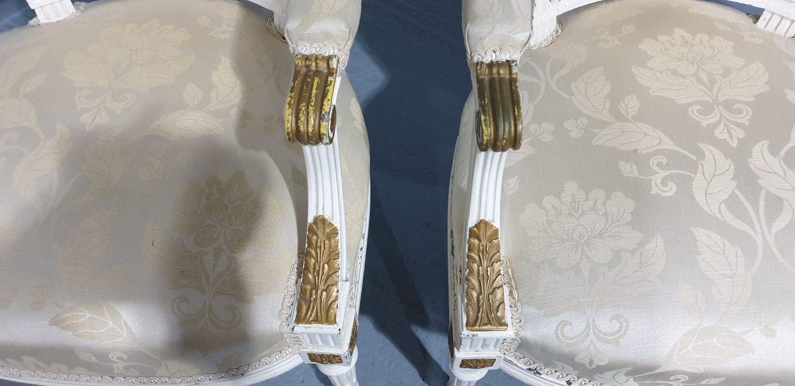 Pair French Painted French Armchairs photo vinterior