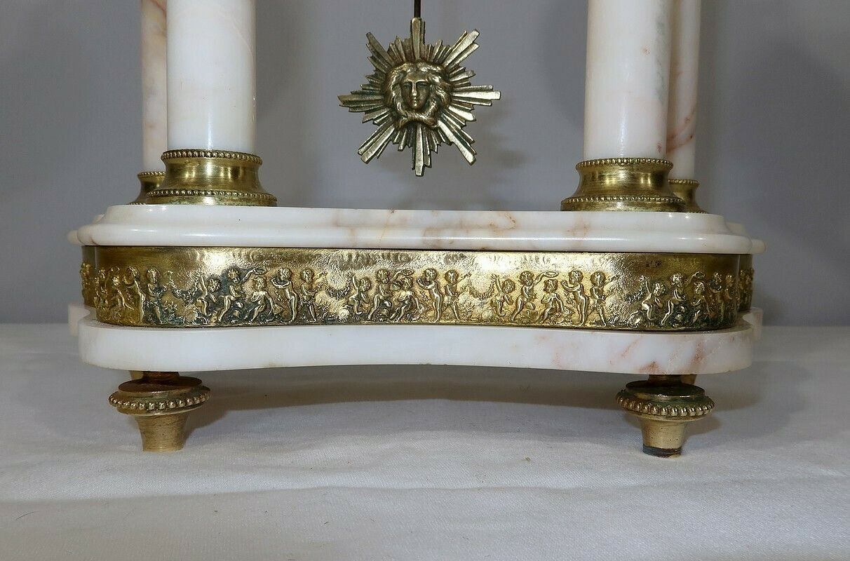 photo buy Marble And Bronze Fireplace Set, Louis XVI – 19th Style