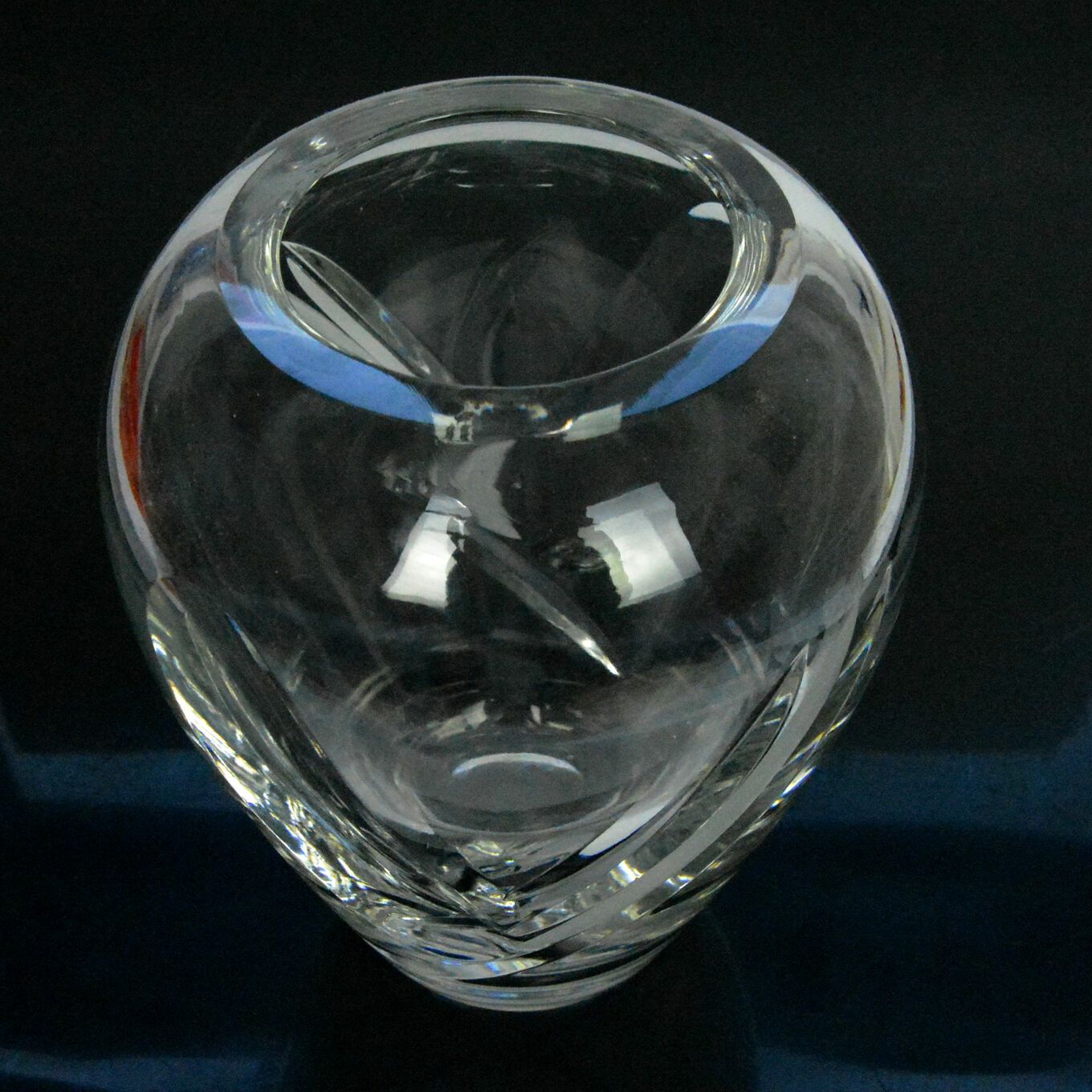 1980s Crystal Vase, Royal Doulton, Uk photo for sale