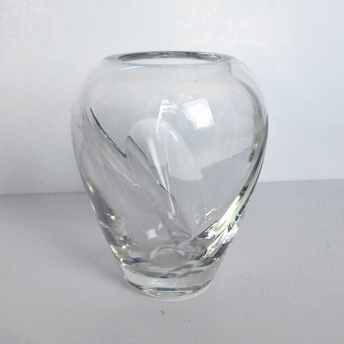 1980s Crystal Vase, Royal Doulton, Uk photo 159.0