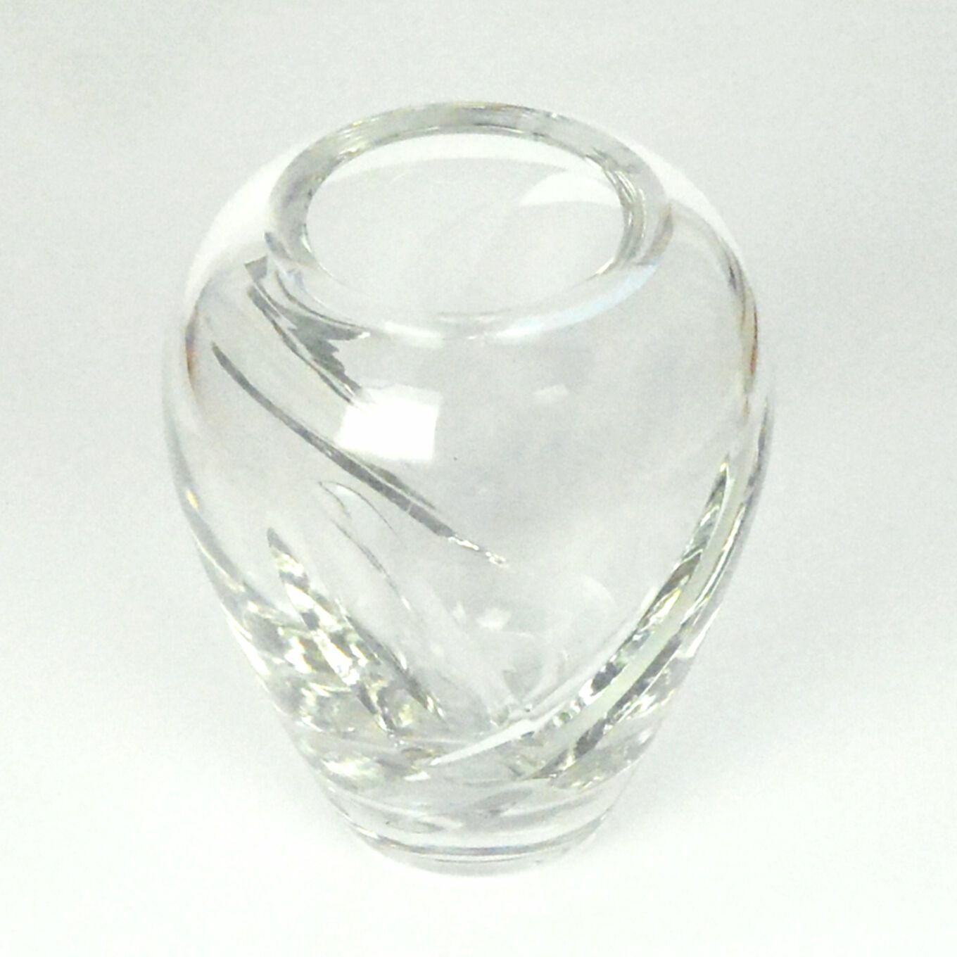 1980s Crystal Vase, Royal Doulton, Uk photo vintage