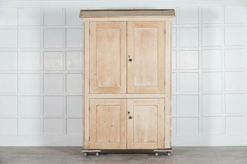 Large 19thc English Estate Made Pine Housekeepers Cupboard