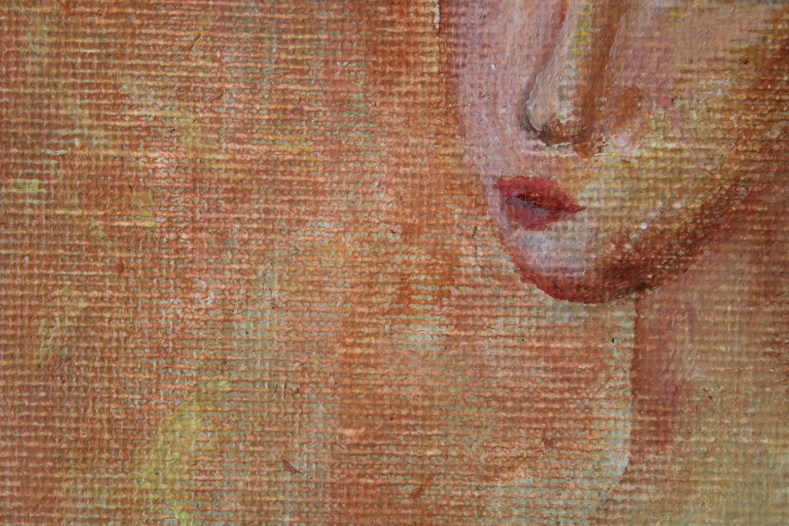 Sergey Ivanovich Smirnov. A Girl With A Boat. Oil, Cardboard. 28.5x18 Cm photo 841.21