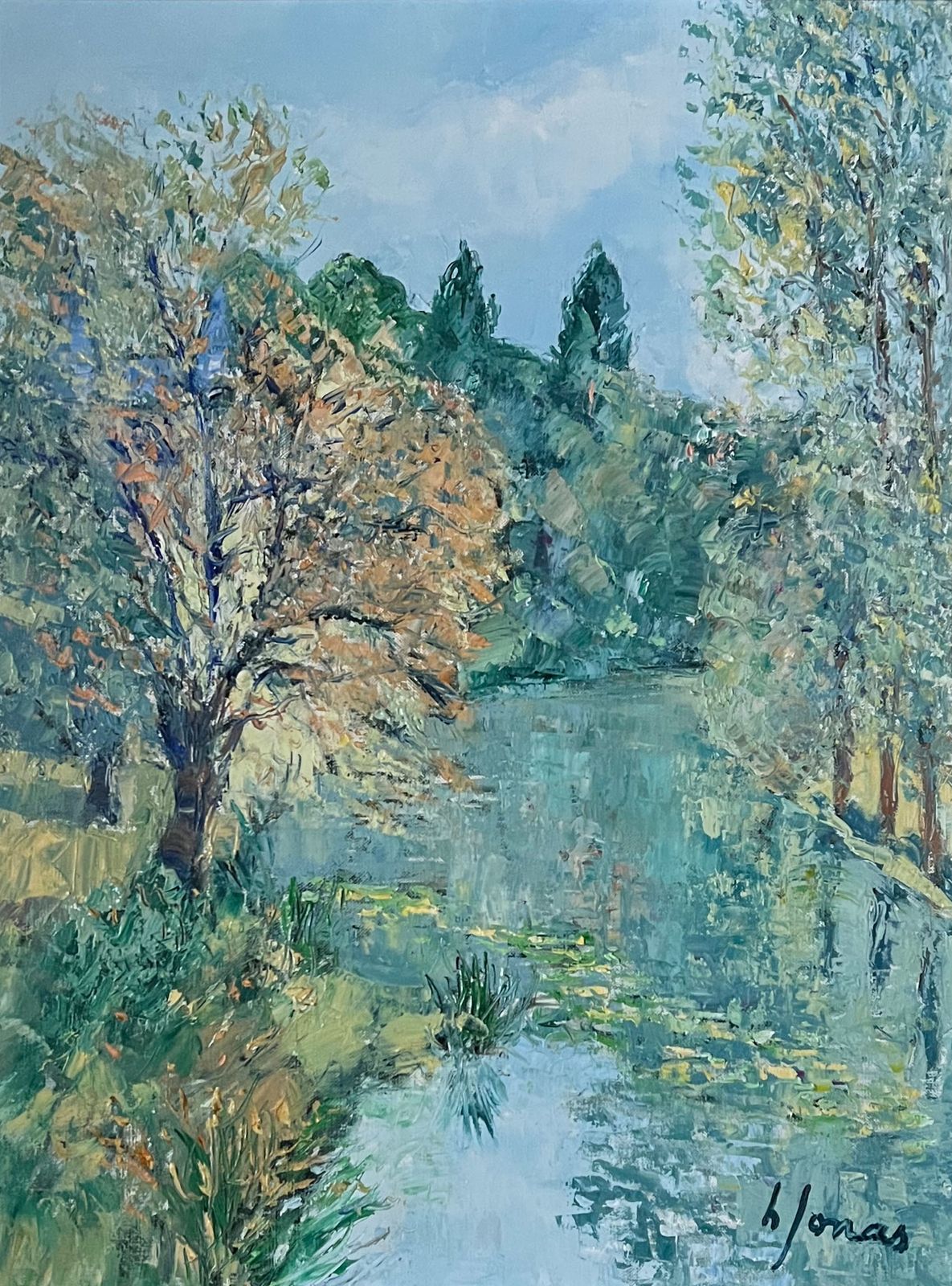"La Bouzanne River" At Le Pont Chrétien, Berry (France).  By H Jonas photo furniture