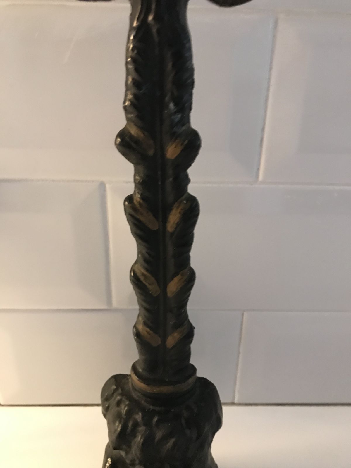 Victorian Black Cast Iron Lion Paw Door Porter photo for sale