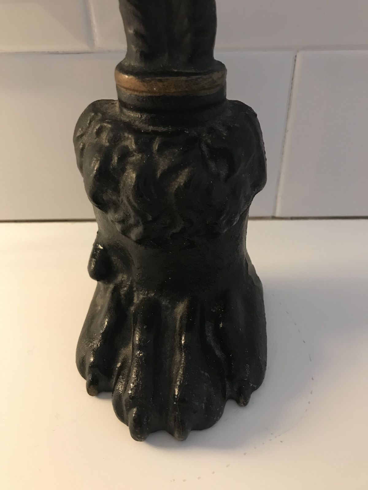 Victorian Black Cast Iron Lion Paw Door Porter photo buy