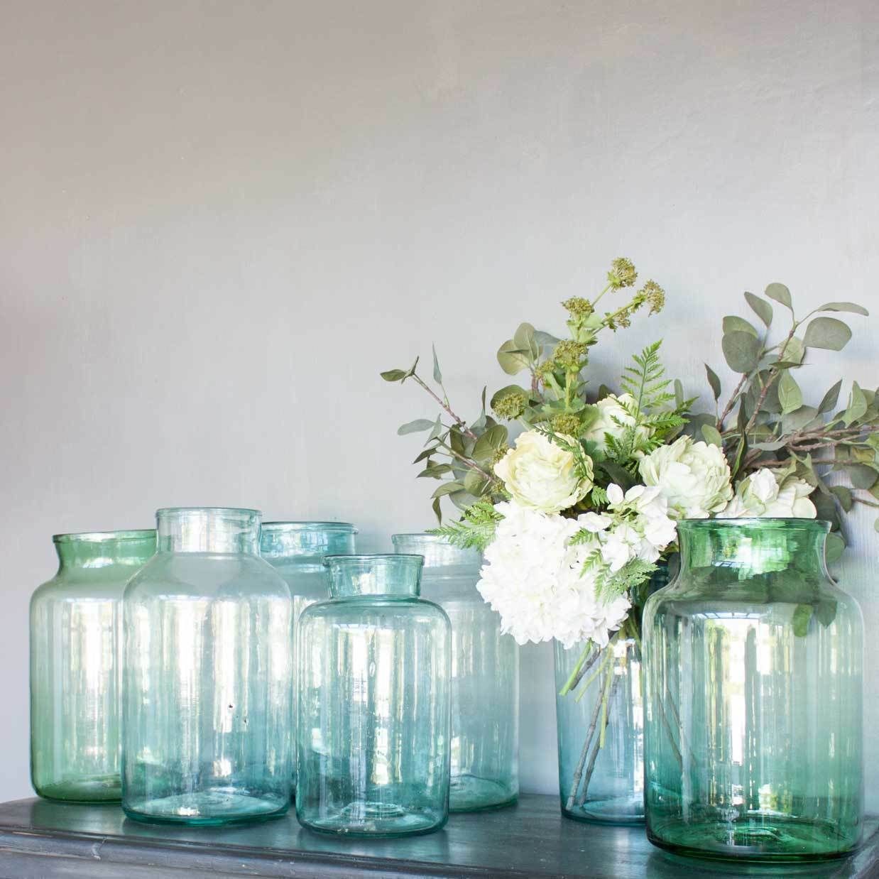 Hungarian Hand Blown Vases   8 Litres