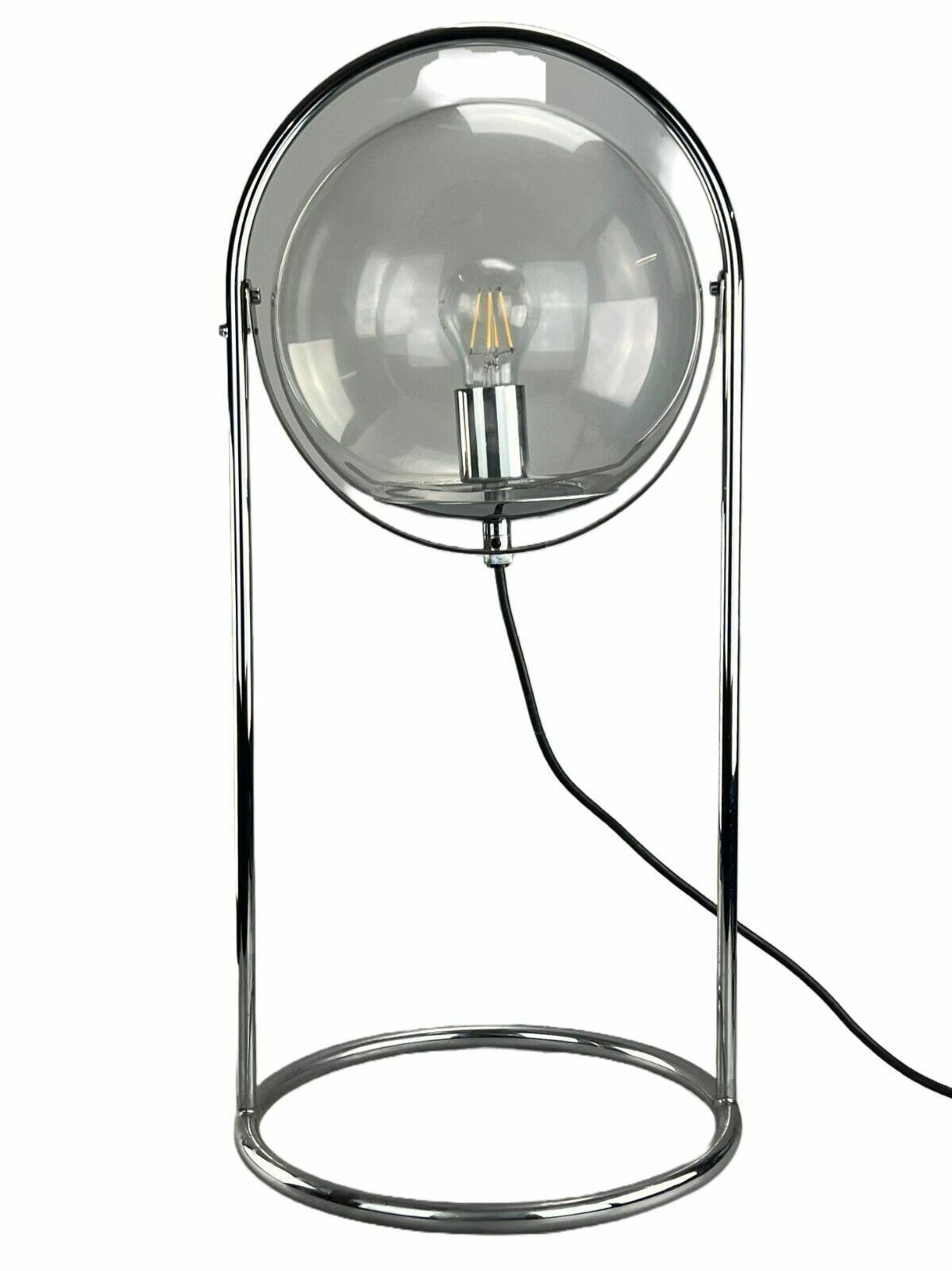 60s 70s Ball Lamp Lamp Light Table Lamp Space Age Design Glass Metal