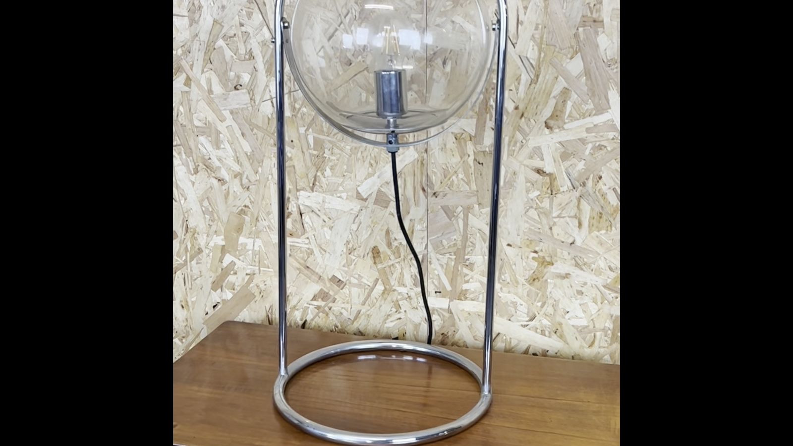 60s 70s Ball Lamp Lamp Light Table Lamp Space Age Design Glass Metal photo furniture