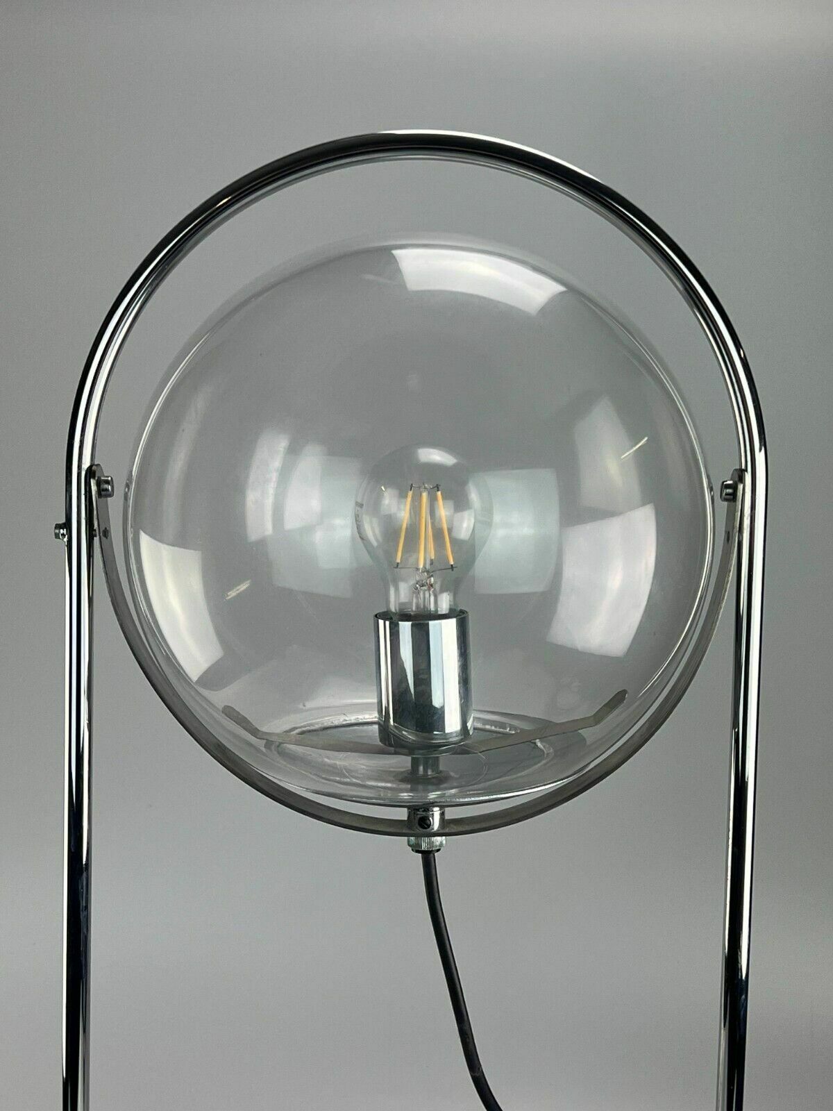 60s 70s Ball Lamp Lamp Light Table Lamp Space Age Design Glass Metal photo Lighting