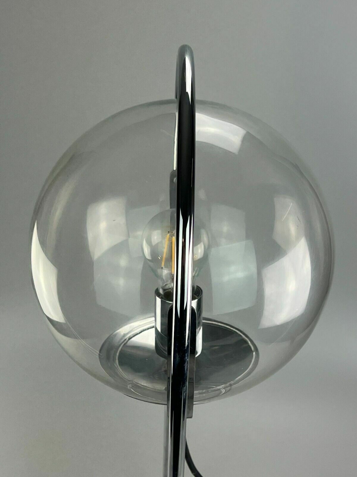 Lighting 60s 70s Ball Lamp Lamp Light Table Lamp Space Age Design Glass Metal photo