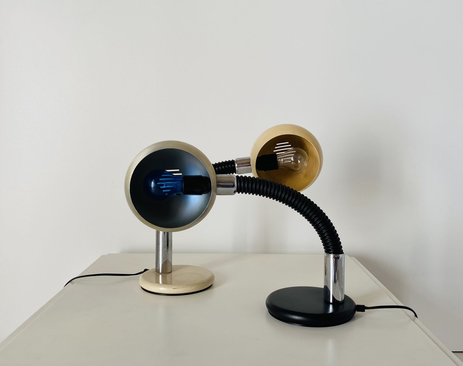 1970s Table Lamps, Set Of Two, Gammalux, Italy