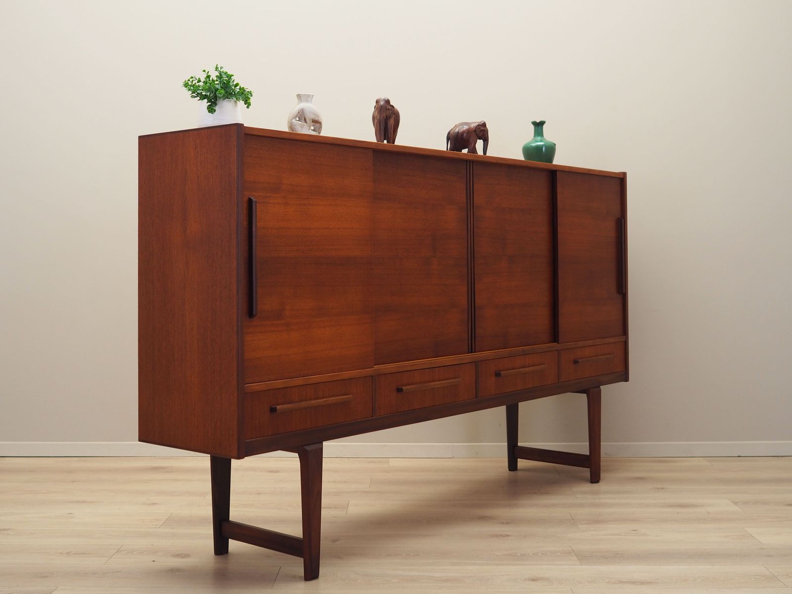 Teak Highboard, Danish Design, 1960s, Manufacturer: Pmj Viby J photo buy