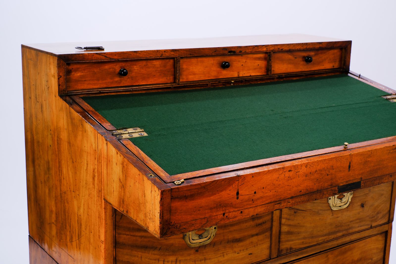 photo vinterior Early C19th Chinese Camphor Wood Secretaire Campaign Chest