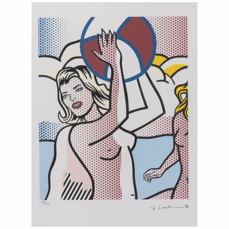 After Roy Lichtenstein, Nudes With Beach Ball, 1990s, Lithograph
