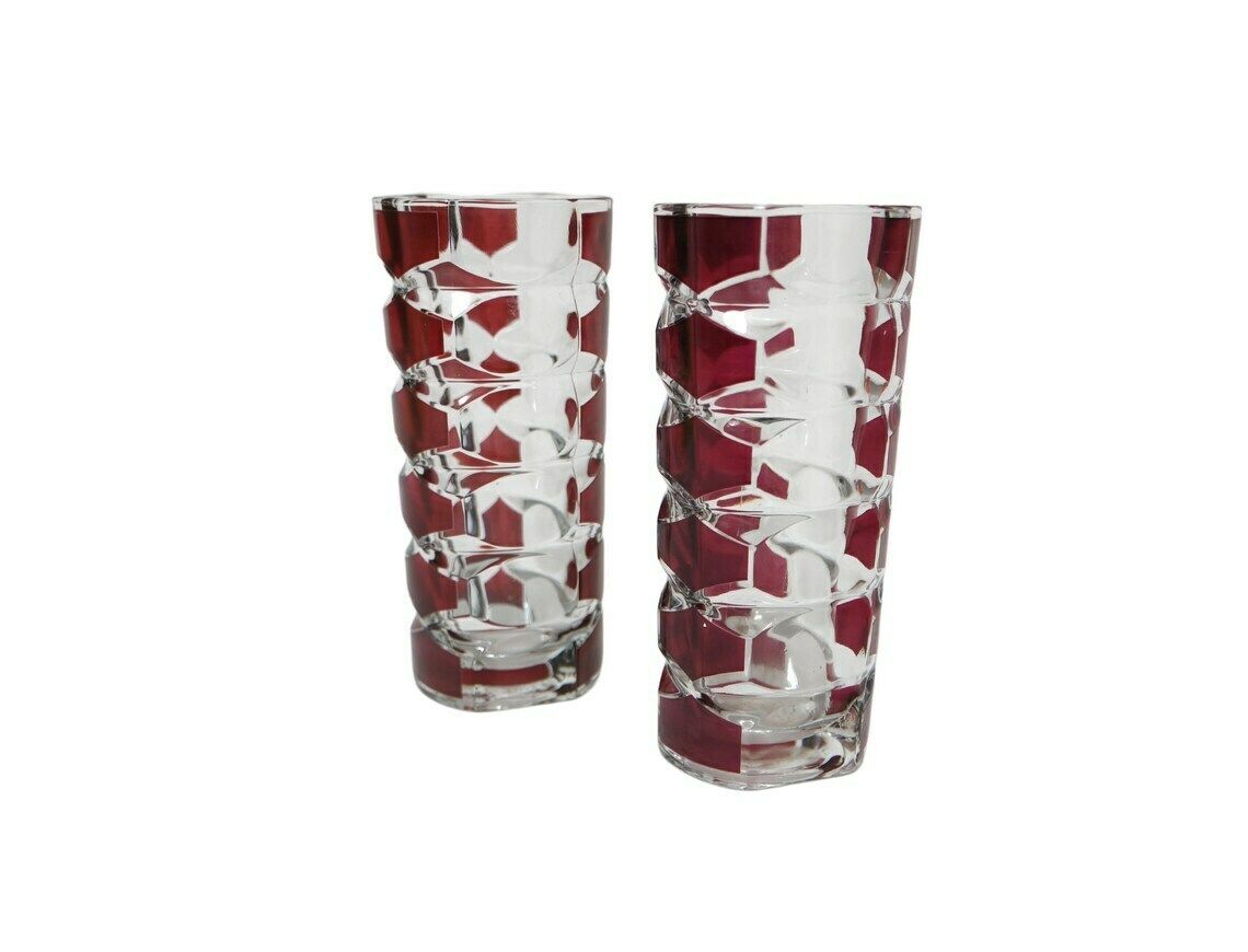 Pair Of Glass Vases By Luminarc, French, 1970’s photo furniture