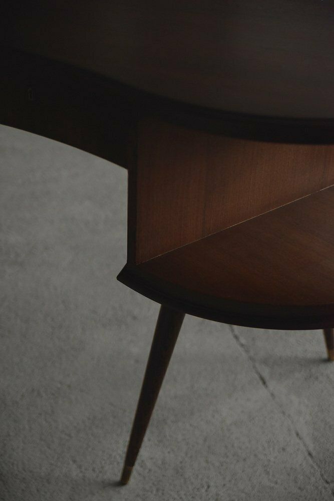 Mid Century Modern Wenge Organic Shaped Boomerang Custom Desk, 1960s photo for sale