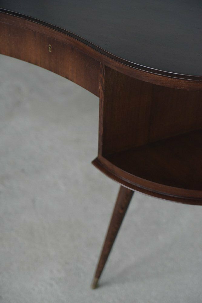 photo buy Mid Century Modern Wenge Organic Shaped Boomerang Custom Desk, 1960s