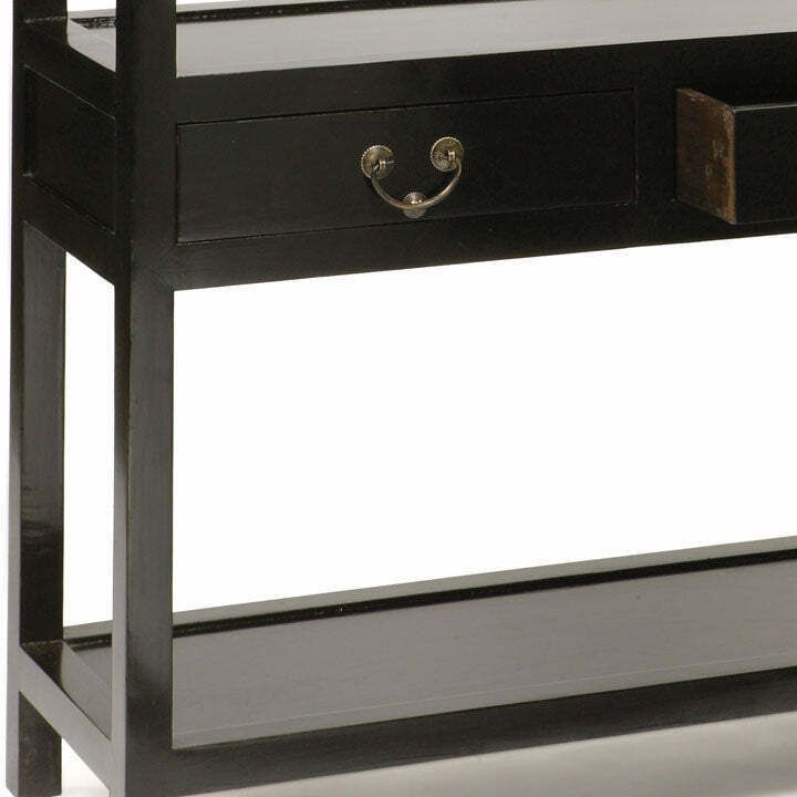Ming Bookshelf, Black Lacquer photo for sale