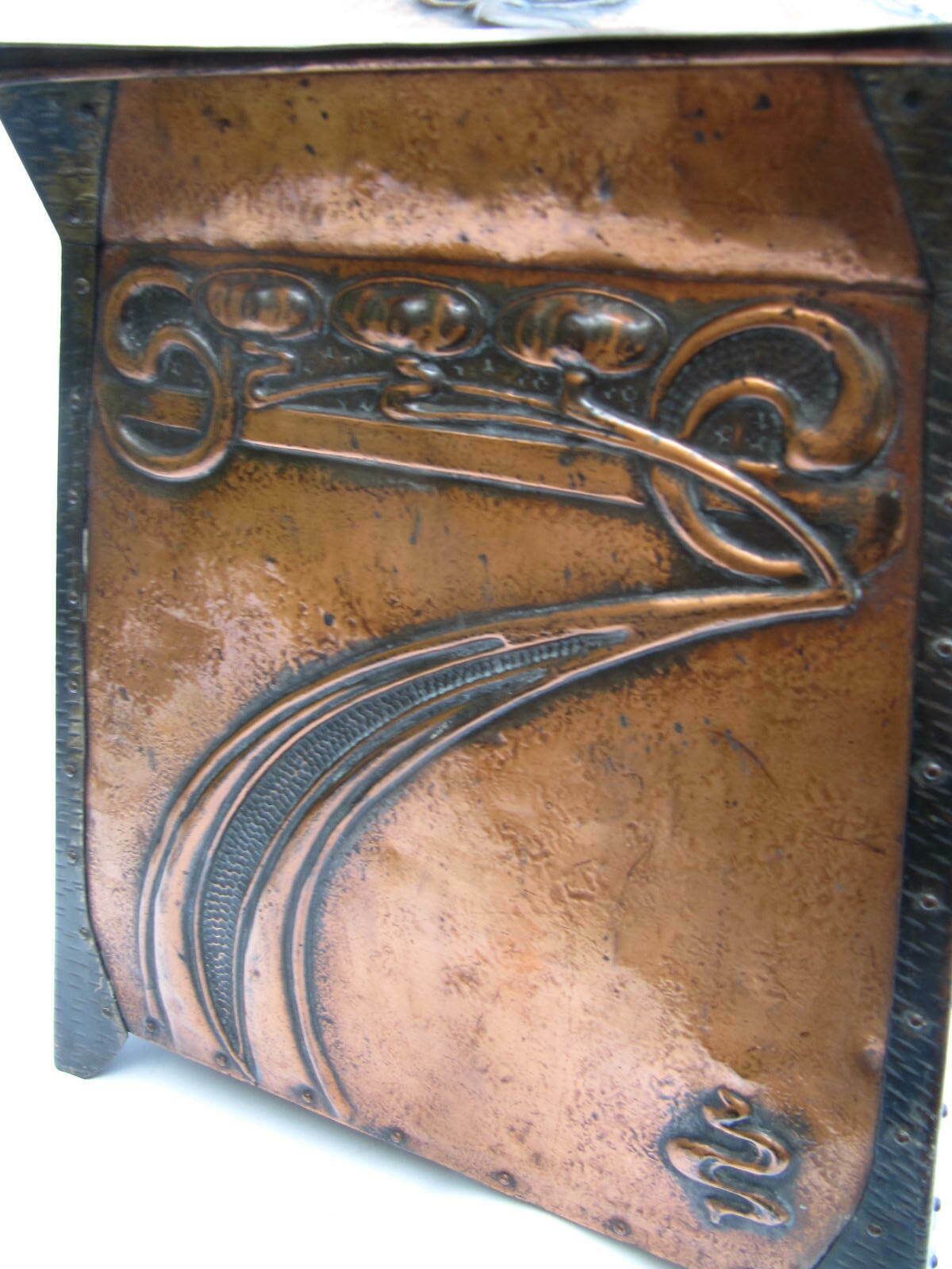Home Decor Arts And Crafts Coal Or Log Box 1900s Exceptional Period Detail photo