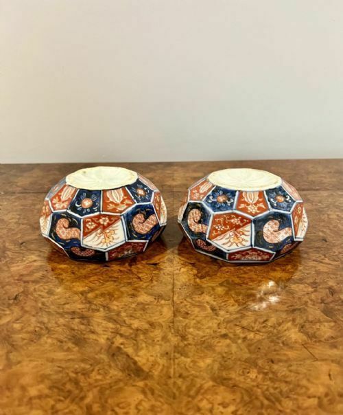 Unusual Pair Of Antique Japanese Quality Imari Bowls photo 340.0
