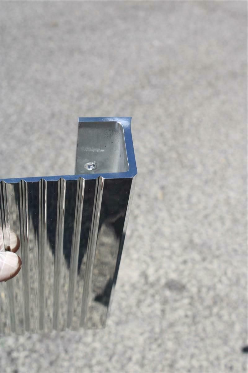 Rectangular Handles With Grooves In Chromed Aluminium Italy Design photo vinterior