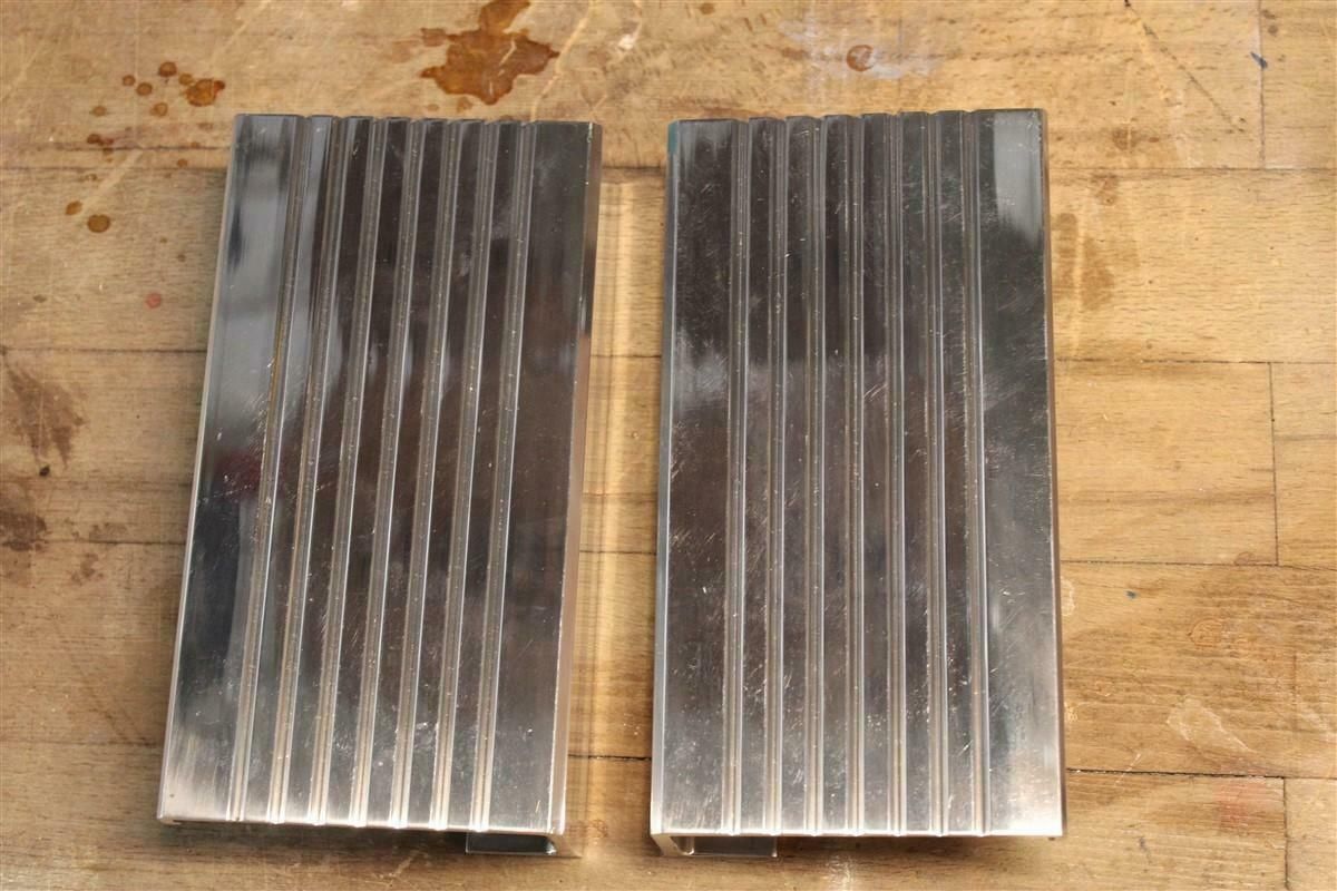 971.0 Rectangular Handles With Grooves In Chromed Aluminium Italy Design photo