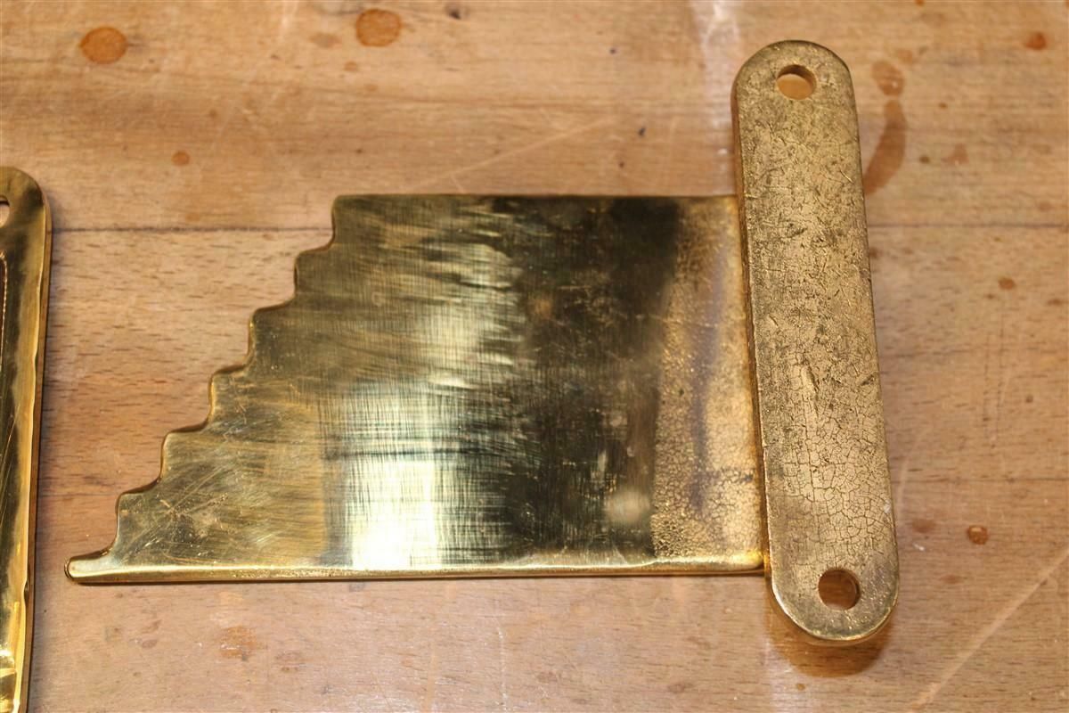 photo buy Solid Brass Handles Italy 1950 Mid Century Wings Futurist Minimalist Gold