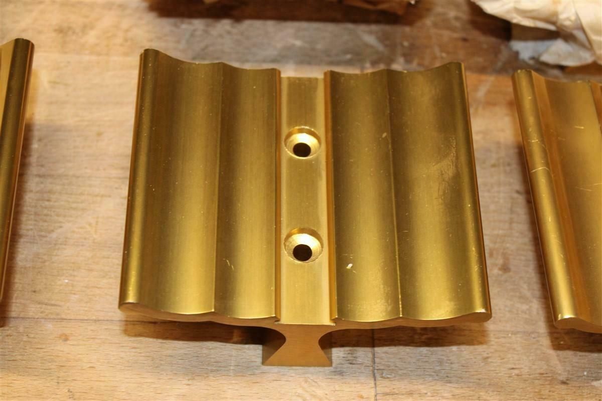 photo for sale Mid Century Satin Brass Handles Italian Design 1950 Gold And Black