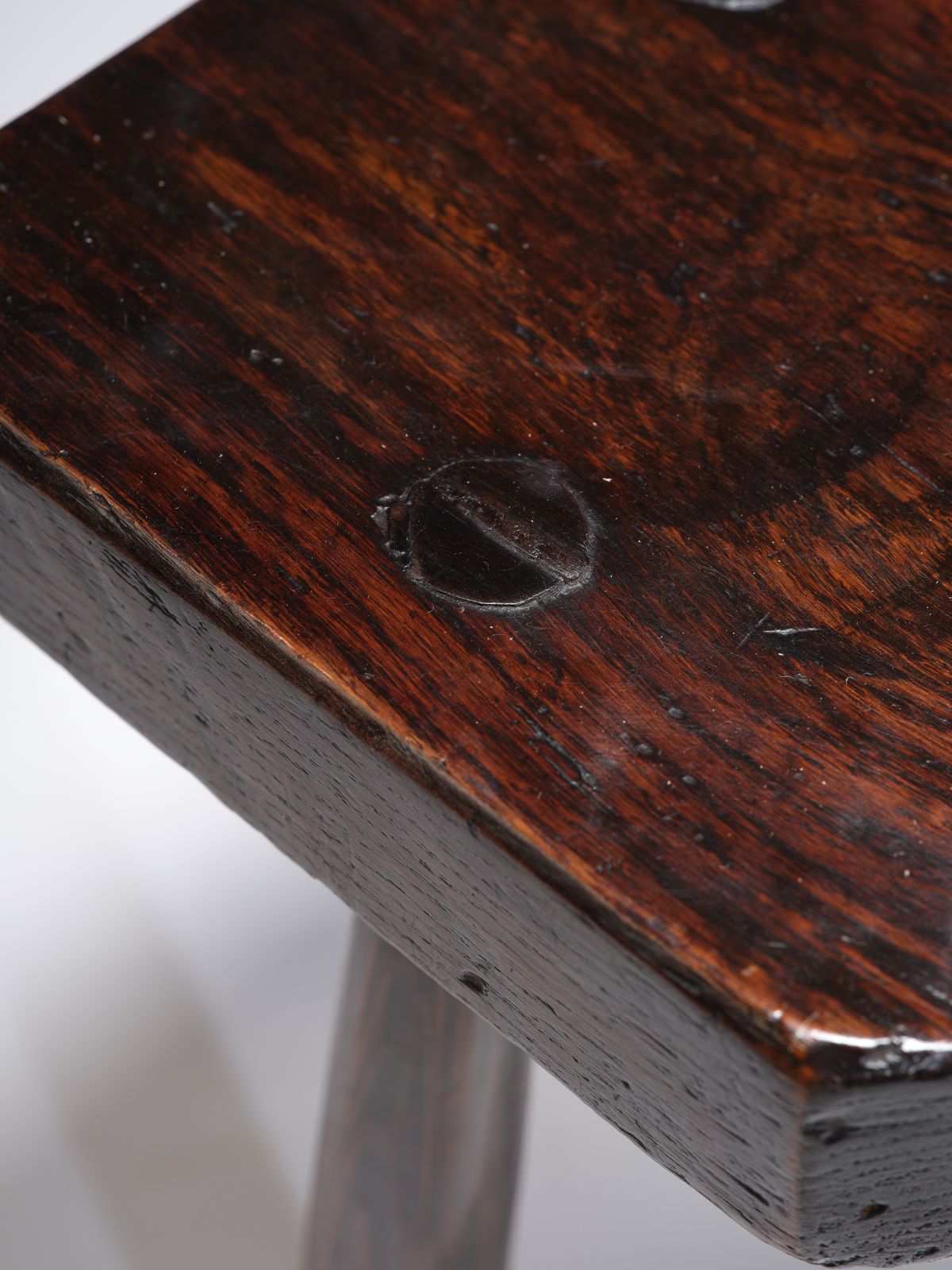 photo for sale Delightful Primitively Made French 18th Century Oak Milking Stool, Circa 1780s